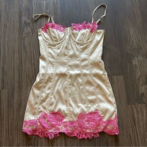 Tatiana Corset Mini Dress With Lace